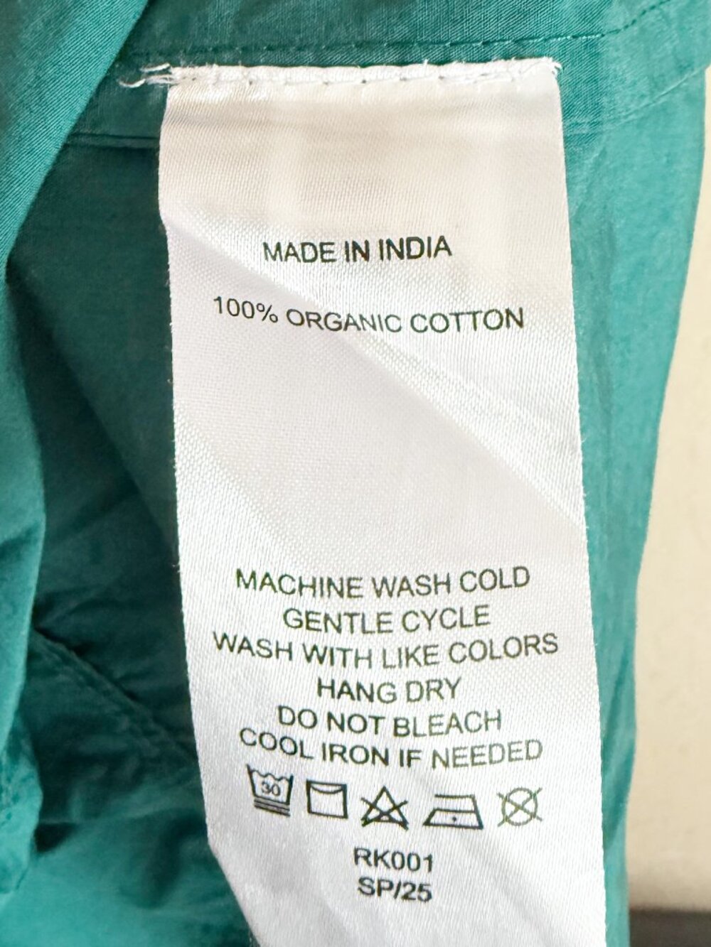 Quince Teal Organic Cotton Poplin Smocked Ruffle Tiered Midi Dress M - Picture 5 of 6